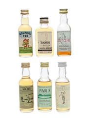 Assorted Blended Scotch Golfing Labels 6 x 5cl