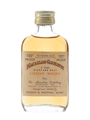 Macallan 15 Year Old 100 Proof Bottled 1970s - Gordon & MacPhail 5cl / 57%