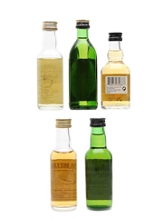 Assorted Single Malt Scotch Whisky Balmenach, Balblair, Glenfiddich, Loch Lomond, Tullibardine 5 x 5cl