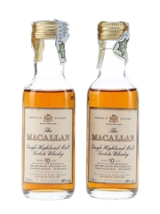 Macallan 10 Year Old Bottled 1980s - Giovinetti 2 x 5cl / 40%