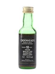 Macallan Glenlivet 18 Year Old Bottled 1980s - Cadenhead's 5cl / 54.9%
