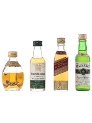Assorted Blended Scotch Whisky Dimple, House Of Commons, Johnnie Walker, Mackenzie 4 x 3.7cl-5cl