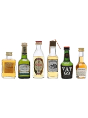 6 x Assorted Whisky & Whisky Liqueur Miniatures 