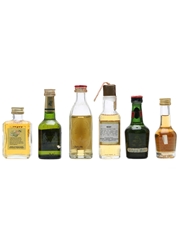 6 x Assorted Whisky & Whisky Liqueur Miniatures 