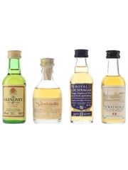 Assorted Single Malt Scotch Whisky Glenkinchie, Glenlivet, Royal Lochnagar & Strathisla 4 x 5cl