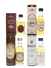 Assorted Single Malt Scotch Whisky Cardhu, Glen Deveron, Glenturret & Tamnavulin 4 x 5cl