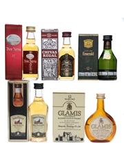 Assorted Blended Scotch Whisky Ben Nevis, Chivas Regal, Cutty Sark, Famous Grouse & Glamis 5 x 5cl