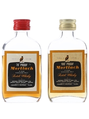 Mortlach 70 & 100 Proof Bottled 1970s - Gordon & MacPhail 2 x 5cl