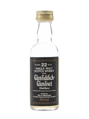 Glenfiddich Glenlivet 22 Year Old Bottled 1980s - Cadenhead's 5cl / 46%