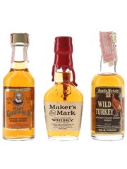 Maker's Mark, Old Grand Dad & Wild Turkey  3 x 5cl