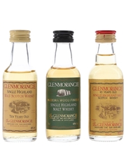 Glenmorangie 10 Year Old & Madeira Wood Bottled 1980s-1990s 3 x 5cl