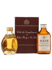 Haig & Dimple Bottled 1970s - With The Compliments of John Haig & Co. Ltd. 2 x 5cl / 40%