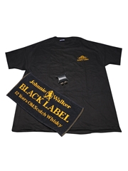 Johnnie Walker Bar Towel, Cufflinks & T Shirt Black Label 