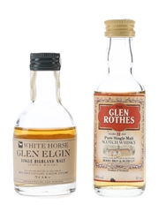 Glen Elgin & Glenrothes Bottled 1980s 2 x 5cl