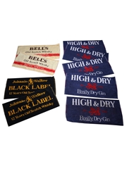 Assorted Bar Towels Bell's, High & Dry, Johnnie Walker 