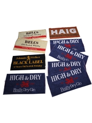 Assorted Bar Towels Bell's, Haig, High & Dry, Johnnie Walker 