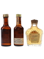 Canadian Club & Crown Royal Bottled 1970s-1980s 3 x 4cl-5cl / 40%