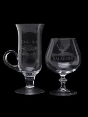 Branded Whisky Glasses Caol Ila & Dalmore 