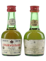 Courvoisier 3 Star Luxe Bottled 1970s-1980s 2 x 3cl / 40%