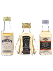Assorted Blended Scotch Whisky Claymore, Something Special & Stewart's 3 x 4.7cl-5cl