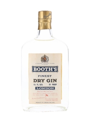 Booth's London Dry Gin Bottled 1960s 37.5cl / 40%