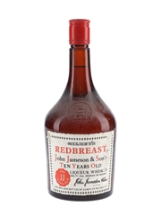 John Jameson & Son's Redbreast 10 Year Old Bottled 1970s - Gilbey's Of Ireland 75.7cl / 40%