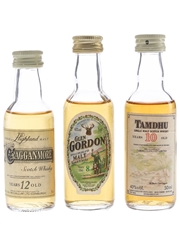 Cragganmore, Glen Gordon & Tamdhu Bottled 1980s 3 x 5cl / 40%