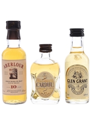 Aberlour, Cardhu & Glen Grant Bottled 1990s 3 x 5cl