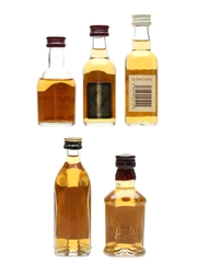 Assorted Blended Scotch Whisky Bell's, Chivas Regal, Famous Grouse & Grant's 5 x 5cl