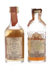 Schenley Xtra Light & Wilson Old Label Bottled 1940s-1950s 2 x 4.7cl