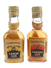 Gordon's Lemon & Orange Gin Spring Cap Bottled 1940s-1950s 2 x 5cl / 34.2%