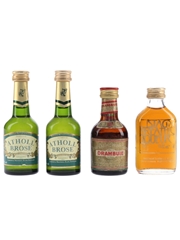 Assorted Whisky Liqueur Atholl Brose, Drambuie & Stag's Breath 4 x 5cl