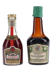 Georges Courant & Trotosky Brandy Bottled 1960s 2 x 3cl & 5cl