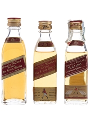 Johnnie Walker Red Label Bottled 1960s-1990s 3 x 5cl / 40%