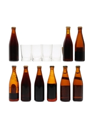 Guinness, Harp Lager & Glasses Tiny Bottles 9 x 1cl - 2cl