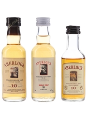 Aberlour 10 Year Old Bottled 1980s-2000s 3 x 5cl / 40%
