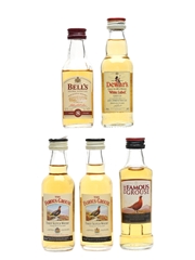 Assorted Blended Whisky Bell's, Dewar's & Famous Grouse 5 x 5cl / 40%