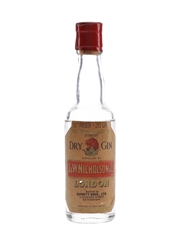 J & W Nicholson Finest Dry Gin Bottled 1930s-1940s - Garnett Bros 5cl / 40%