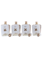 Frapin XO Playing Cards Ceramic Decanters 4 x 5cl / 40%