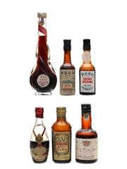 Assorted Cherry Brandy Liqueurs Bottled 1940s-1970s 6 x 3cl-5cl