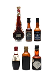 Assorted Cherry Brandy Liqueurs Bottled 1940s-1970s 6 x 3cl-5cl