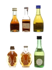 Assorted Brandy Bottled 1960s & 1970s 6 x 3cl-5cl