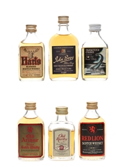 Assorted Blended Scotch Whisky Harts, John Begg, Monster's Choice, Old Arthur, Old Rarity & Red Lion 6 x 4.7-5cl / 40%