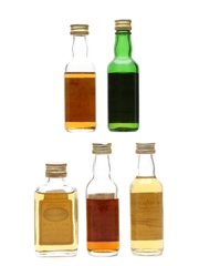 Assorted Scotch Whisky Bottled 1980s 5 x 5cl