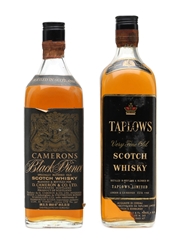 Camerons Black Prince & Taplows Scotch Bottled 1970s 2 x 75cl