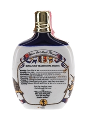 Pusser's Navy Rum Ceramic Hip Flask Bottled 1970s-1980s 20cl  / 47.75%
