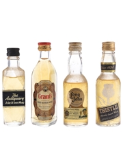 Assorted Blended Scotch Whisky Bottled 1970s - Antiquary, Grant's, Long John & Thistle 4 x 4.7-5cl