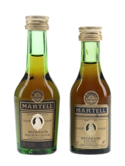 Martell VSOP Medaillon Bottled 1970s & 1980s 2 x 3-5cl / 40%