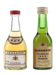 Comandon 3 Star Bottled 1970s 2 x 3cl-5cl / 40%