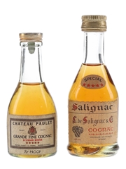 Chateau Paulet & Salignac 5 Star Bottled 1950s-1960s 2 x 3cl-5cl / 40%